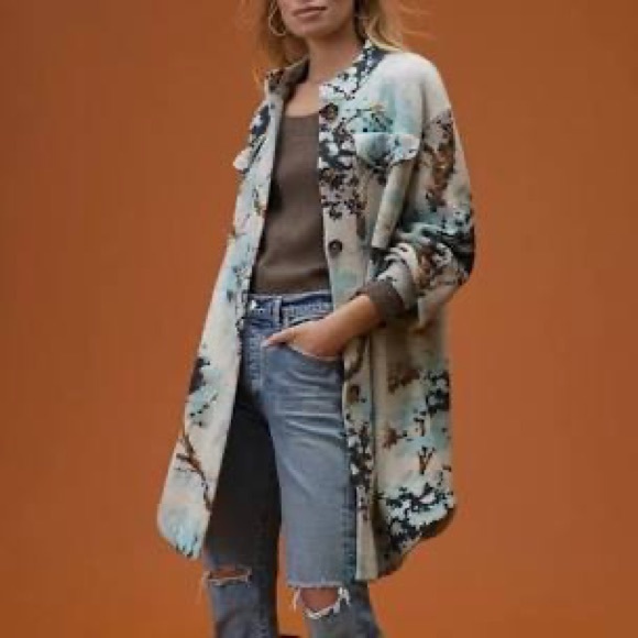Anthropologie Jackets & Blazers - Anthropologie Wool Sweater Coat